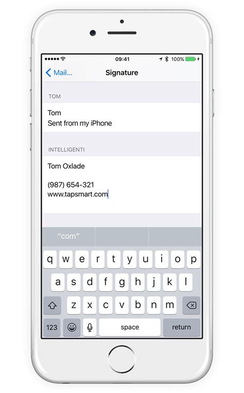 Guide Create A Personal Email Signature In The Iphone Mail App Ios