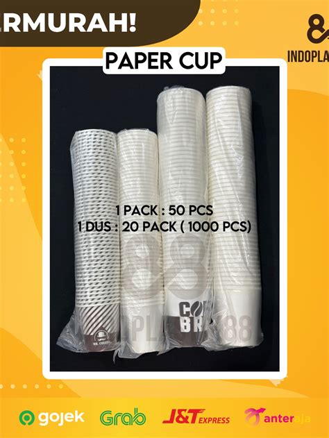 Jual Papercup Oz Polos Hot Cup Gelas Kopi Gelas Kertas Pcs Shopee Indonesia