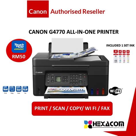 Canon Pixma G4770 4 In 1 Wireless Refillable Ink Tank Printerprint