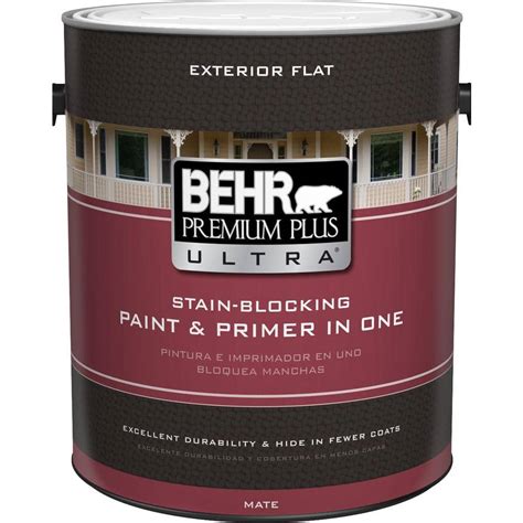 Behr Premium Plus Ultra Gal Ultra Pure White Flat Exterior Paint