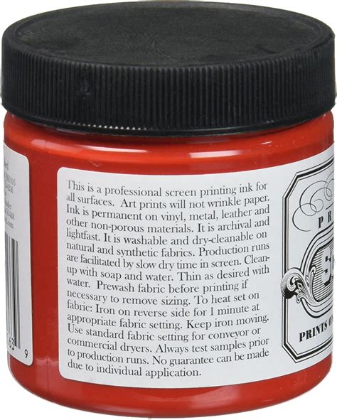 Jacquard Professional Screen Printing Ink 4 Oz Bright Red