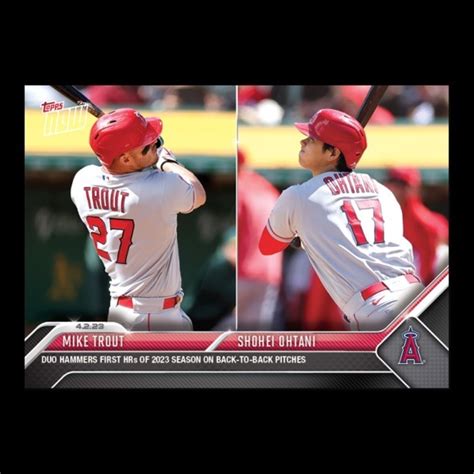 未使用4235枚のみ 24時間限定 大谷翔平 2023年4月2日 マイクトラウト 2023 TOPPS NOW 36 エンゼルス