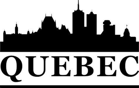 Quebec Skyline Silhouetten Vektor Premium Vektor