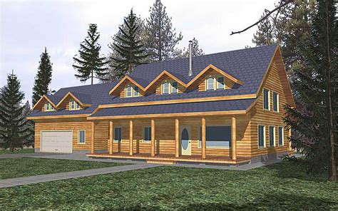 Log-cabin House Plan - 3 Bedrooms, 2 Bath, 2586 Sq Ft Plan 34-108