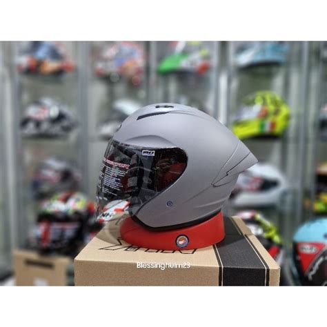 Jual Nhk N Max Solid Visor Ligh Smoke Helm Open Face Shopee Indonesia