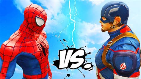 Spiderman Vs Captain America Epic Superheroes Battle Youtube