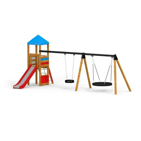 Bird Nest Swing With Tower Bns Cm Single Slide Swings