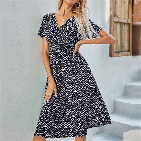 Dengdeng Beach Dresses For Women Spring Summer Trendy Elegant Wrap