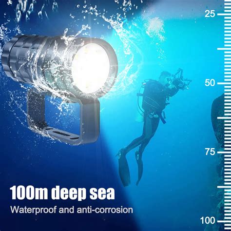 Lampe De Plong E Sous Marine Super Lumineuse Portable Torche Tanche