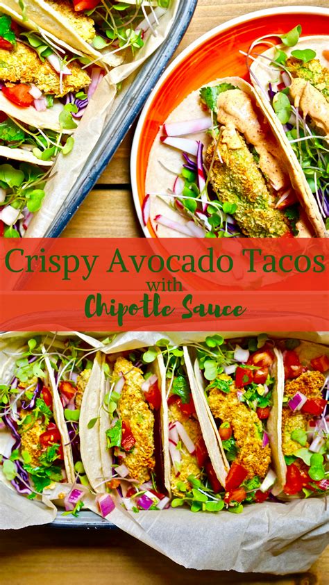 Crispy Avocado Tacos With Chipotle Sauce