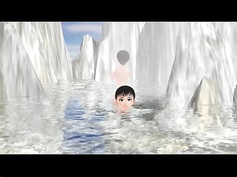 Leo Anime girl prend une source chaude unisexe dans un endroit inexploré XVIDEOS