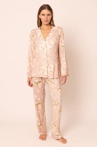 Pijama Longo Flower Rose Mari M Lingerie Br