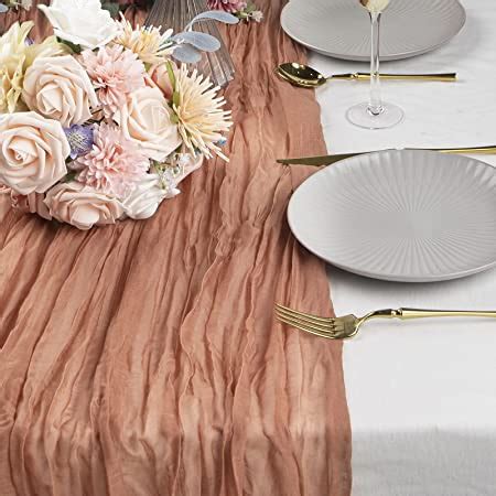 Amazon Vitalizart Dusty Rose Cheesecloth Table Runner 10Ft Cheese