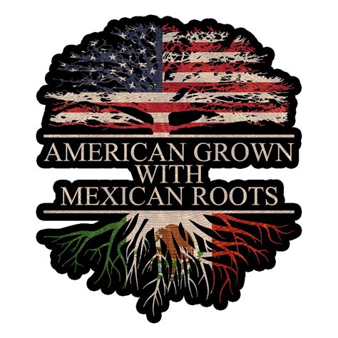 American Grown With Mexican Roots Sticker Black Etsy