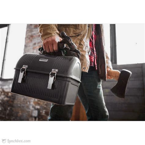 Construction Worker Black Dome Lunch Box | Lunchbox.com