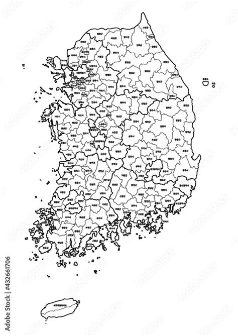 한국 지도 Various Maps Of Korea Stock 벡터 Adobe Stock