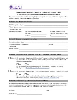 Fillable Online Phs Financial Disclosure Form For Investigators From