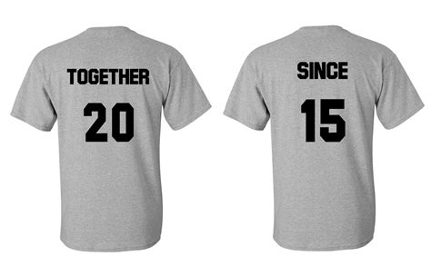 Together Since Shirts Couple Set Custom Year Personalized