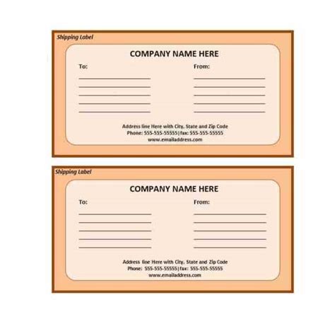 10+ Free Template For Shipping Label | Free Printables!!