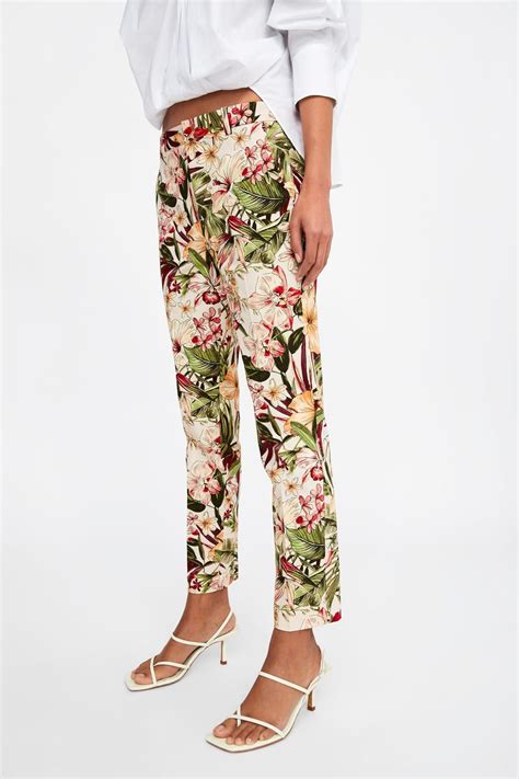 Image 2 Of Floral Print Trousers From Zara Floral Print Pants