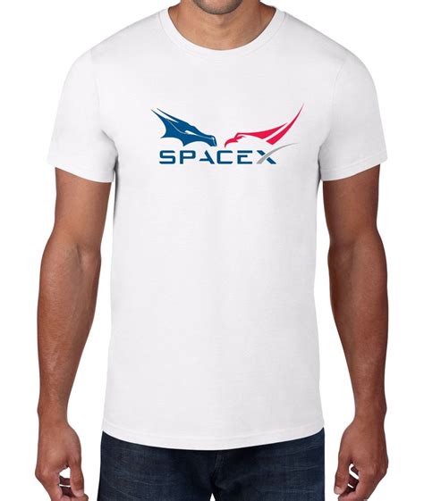 Spacex Space X Dragon Falcon F9 Rocket Tesla Elon Musk Men Shirt