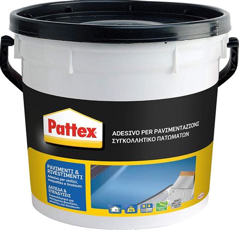 PATTEX COLLA PAVIMENTI E RIVESTIMENTI ADESIVO VINILICI 5KG Amazon De