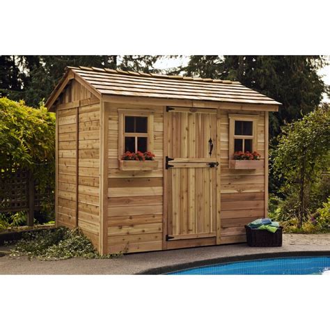 Outdoor Living Today 9 Ft W X 6 Ft D Cabana Cedar Wood Garden Shed