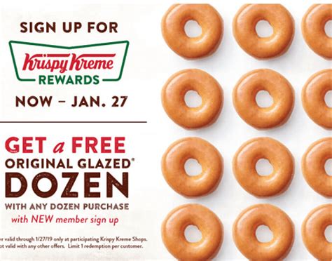 Bogo Free Dozen Original Glazed At Kripsy Kreme Donuts Hunt Freebies