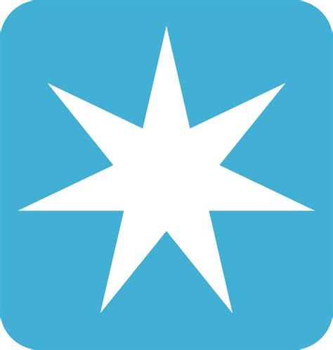 Maersk logo in transparent PNG and vectorized SVG formats