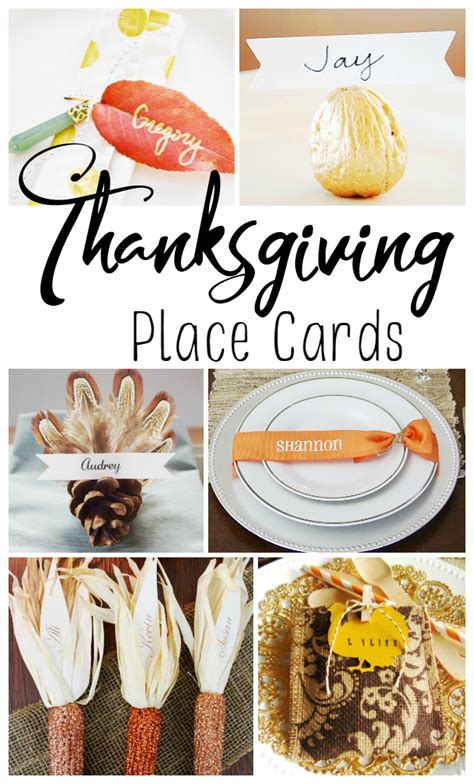 20 Creative Thanksgiving Place Card Ideas Classy Mommy