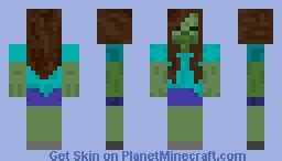 Zombie Girl Minecraft Skin