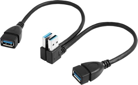 Baolongking Cable De Extensión Usb 3 0 20 Cm ángulo Izquierdo Y Derecho Adaptador De 90