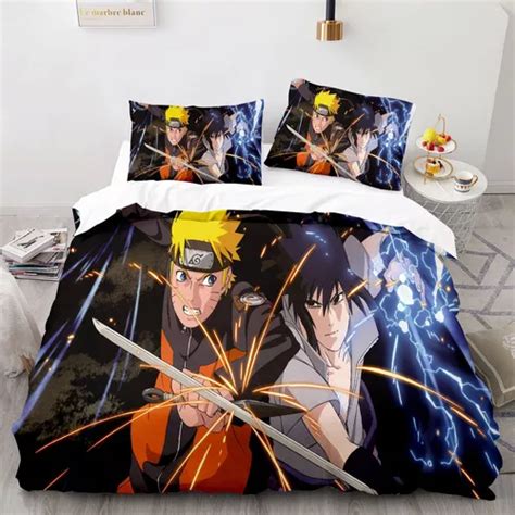 Funda De Edred N Naruto Vs Sasuke Para Cama Individual Cuotas Sin Inter S