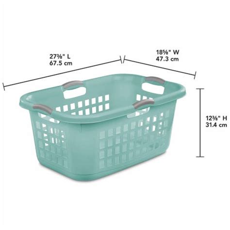 Sterilite Ultra Bushel Plastic Stackable Laundry Basket Bin Aqua