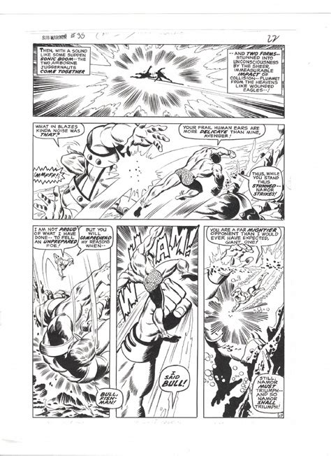 SAL BUSCEMA SUB MARINER 35 Pg 22 In Gary Hart S Sal Buscema Comic Art