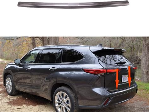 Toyota Highlander 2020 2023 Chrome Rear Bumper Door Sill Protector In