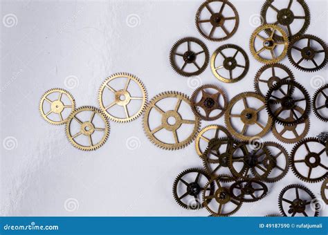 Gears On The Table Stock Photo Image Of Gears Mechanical 49187590