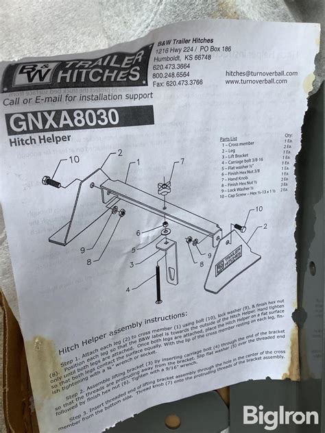 B & W GNXA8030 Hitch Helper | Other | BigIron