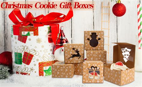 Amazon DERAYEE 24Pcs Christmas Cookie Boxes With Window Holiday