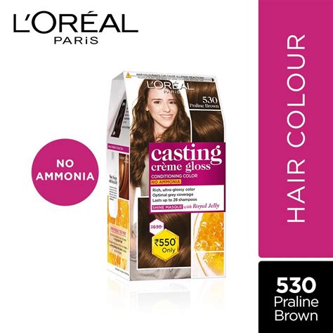 L Oreal Paris Casting Creme Gloss Hair Color 530 Praline Brown 1 Kit