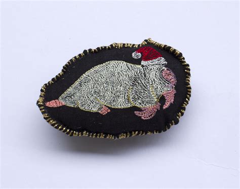 Marsupial Mole Christmas Tree Ornament — WildGarden Embroidery