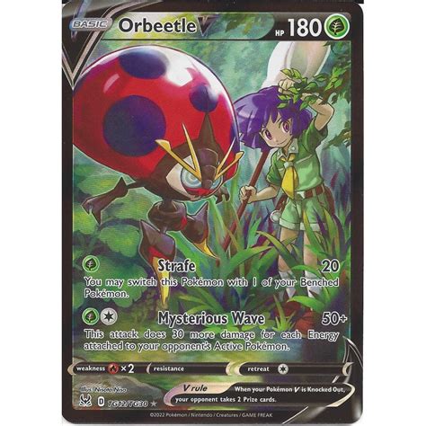 Pokemon Trading Card Game Tg Tg Orbeetle V Rare Ultra Card Swsh