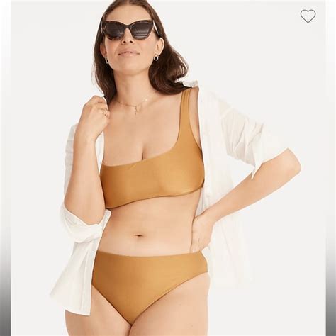 J Crew Swim Jcrew Swim Xxs Bikini Set Shiny Square Neck Bikini Top And High Rise Bottom