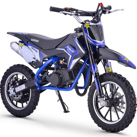 Blue 2 Stroke 50cc Compact Dirt Bike Motorbike With Restrictor – Kids ...