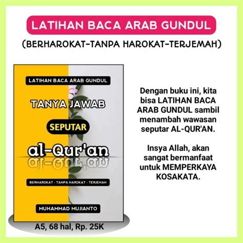 Jual BUKU JAGO BAHASA ARAB BUKU BAHASA ARAB DASAR LATIHAN BACA ARAB