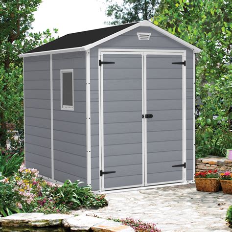 Keter Manor 6 X 8 Ft Vertical Storage Shed Made Of Extremely Durable Resin With Ventilation