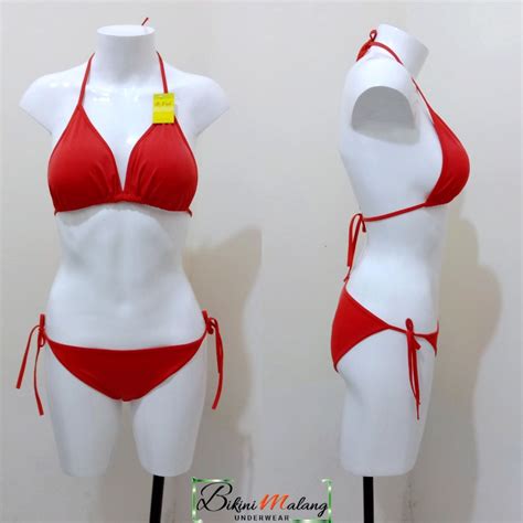 Jual Penawaran Terbaru BIKINI BF TALI SAMPING WARNA MERAH SWIMSUIT SEXY Shopee Indonesia