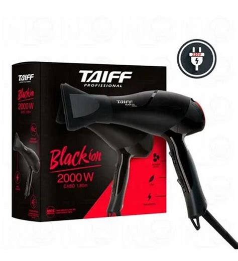 Secador De Cabelo Taiff Black íon 2000w 220v Secador de Cabelo