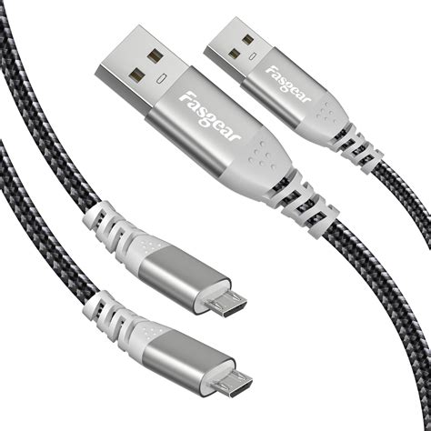 Us M Micro Usb Cable Fasgear Pack Long Fast Charging Cord