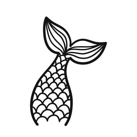 Black Mermaid Tail Pictures Illustrations, Royalty-Free Vector Graphics ...